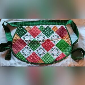 Vintage Christmas Theme Half Apron From The Kitchen Works.